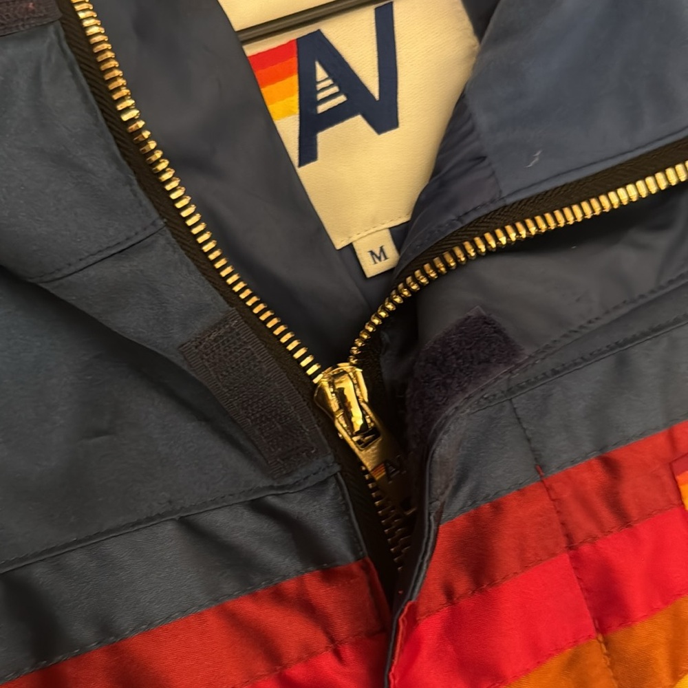 Aviator Nation WOMEN'S 5 STRIPE SATIN POWDER SUIT - navy  size M sold out - Picture 8 of 12